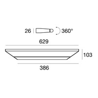 Italské LED světlo Linea Light Circular 8409 bílé