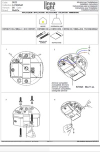 Závěsné LED světlo 8625 Linea Light La Mariée_P transparentní