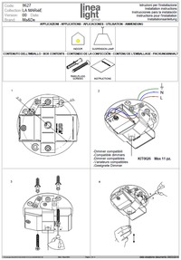 Závěsné LED světlo 8627 Linea Light La Mariée_P měděné