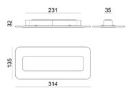 Italské LED světlo 8882 LineaLight měděné