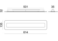 Italské LED světlo 8886 LineaLight chromové