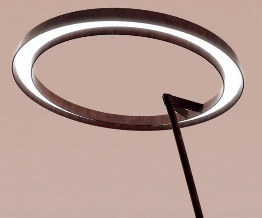 Italská LED lampa Lira 9320 tmavě hnědá 2m