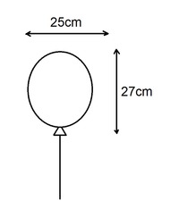 Závěsný balonek 3218-2 v.27cm červený