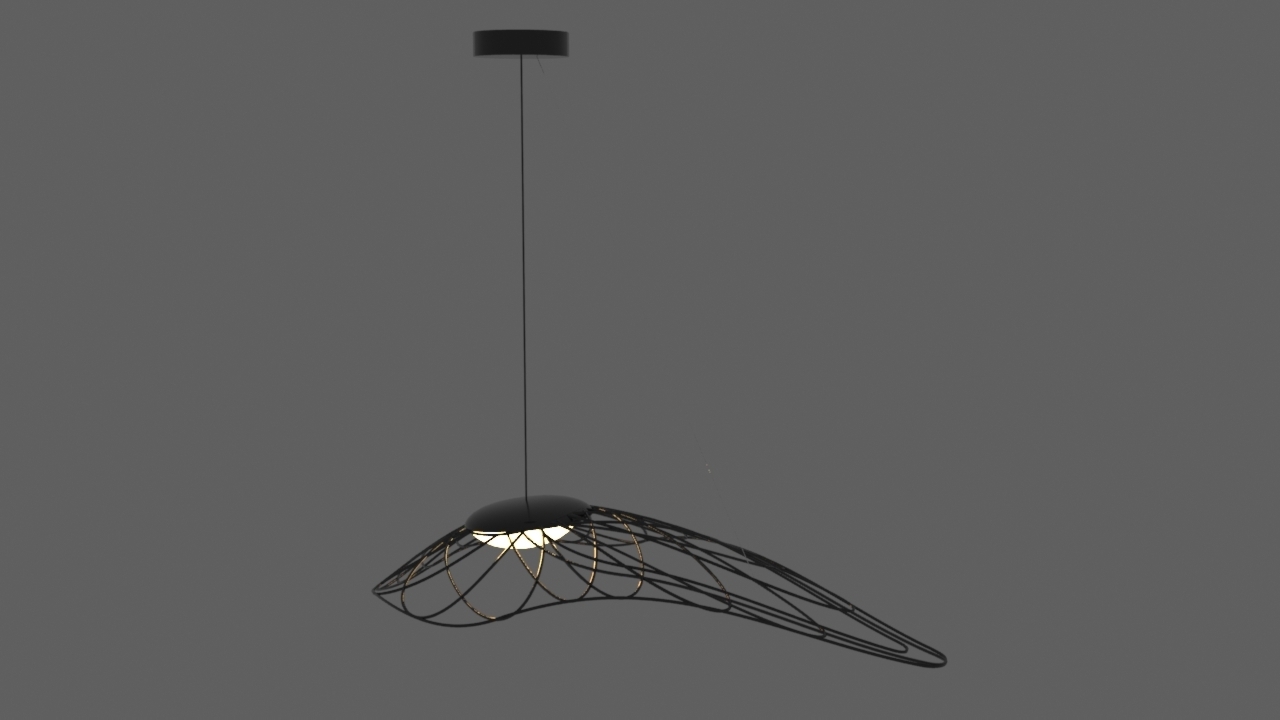 Moderní LED světlo 1975 Zambelis černé