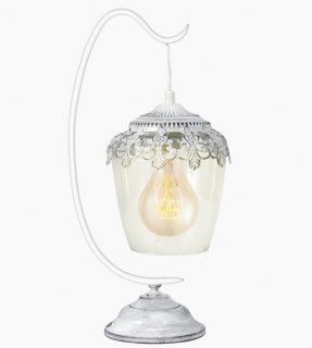 Stolní lampička Vintage SUDBURY Eglo 49293 v bílé patině