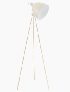 Stojací lampa  DUNDEE Vintage Eglo 49338 smetanová 1,4m
