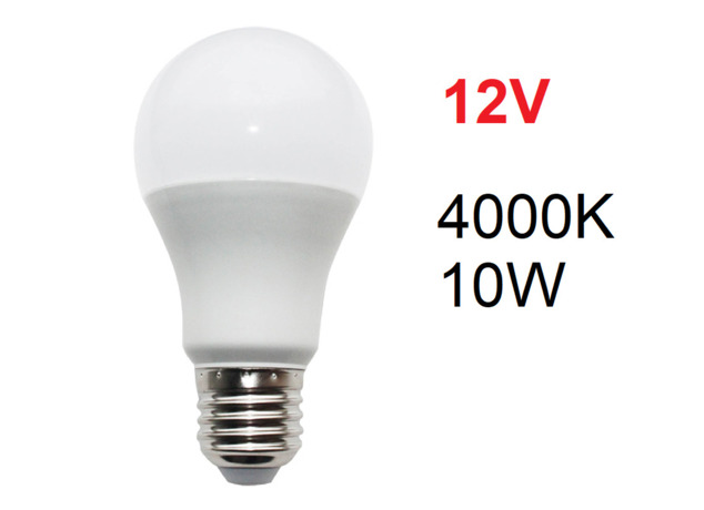 LED žárovka E27 12V DC 10W 4000K A6010NW12DC