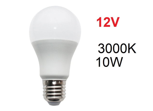 LED žárovka E27 12V DC 10W