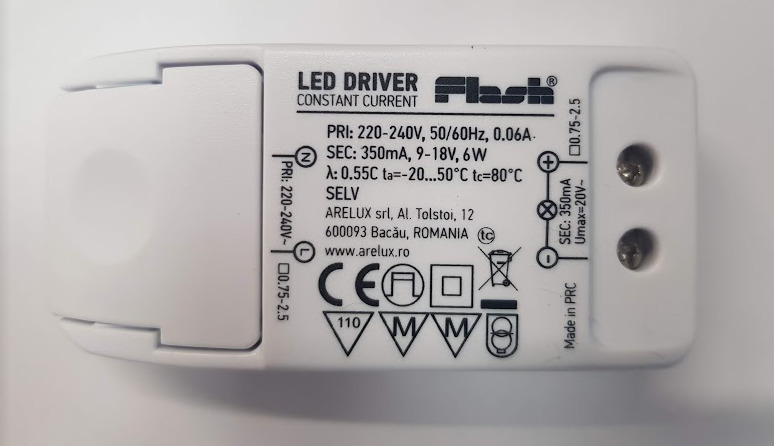 LED driver AT AT101 6W 9-18V/350mA