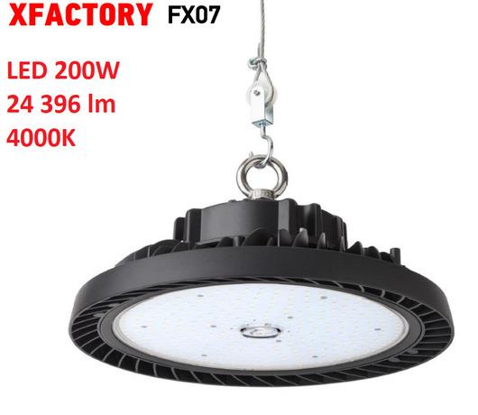 200W LED světlo XFactory FX07NW120 černé IP65