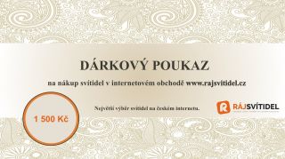 Dárkový poukaz v hodnotě 1.500,- Kč
