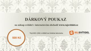 Dárkový poukaz v hodnotě 500,- Kč