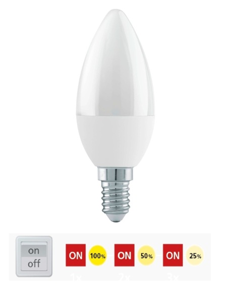 Krokově stmívatelná LED žárovka E14 4,9 W 110176 EGLO