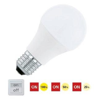 Krokově stmívatelná LED žárovka E27 10W 11561 teplá bílá Eglo
