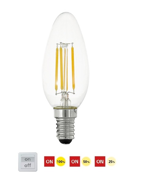 Stmívatelná LED žárovka E14 4W 11753 vintage Eglo