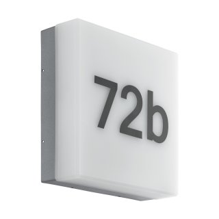 Venkovní nástěnné LED svítidlo 97289 s čidlem soumraku, včetně číslic a písmen Eglo