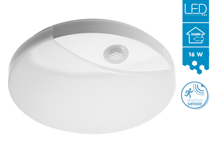 LED světlo 16W Logos LD-LOG16W-LED s čidlem IP44