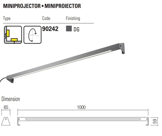Nastavitelný LED miniprojektor Tack 90242 Redo Group 1m